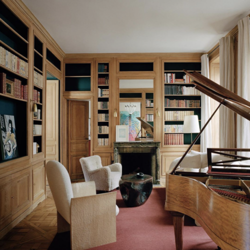 Paris, Salon bibliothèque - par Pierre Yovanovitch